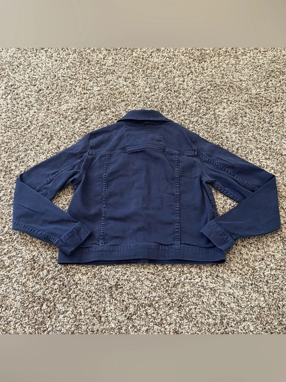 MICHAEL KORS Oxford Blue Denim Style Jacket Women's‎ Size M Mid Length Stretchy